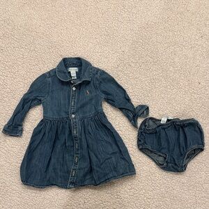 Ralph Lauren Denim Dress and Bloomers Set